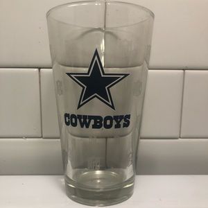 4 NFL Cowboys Satin Etch Pub Glasses Set Of 4 New In Box